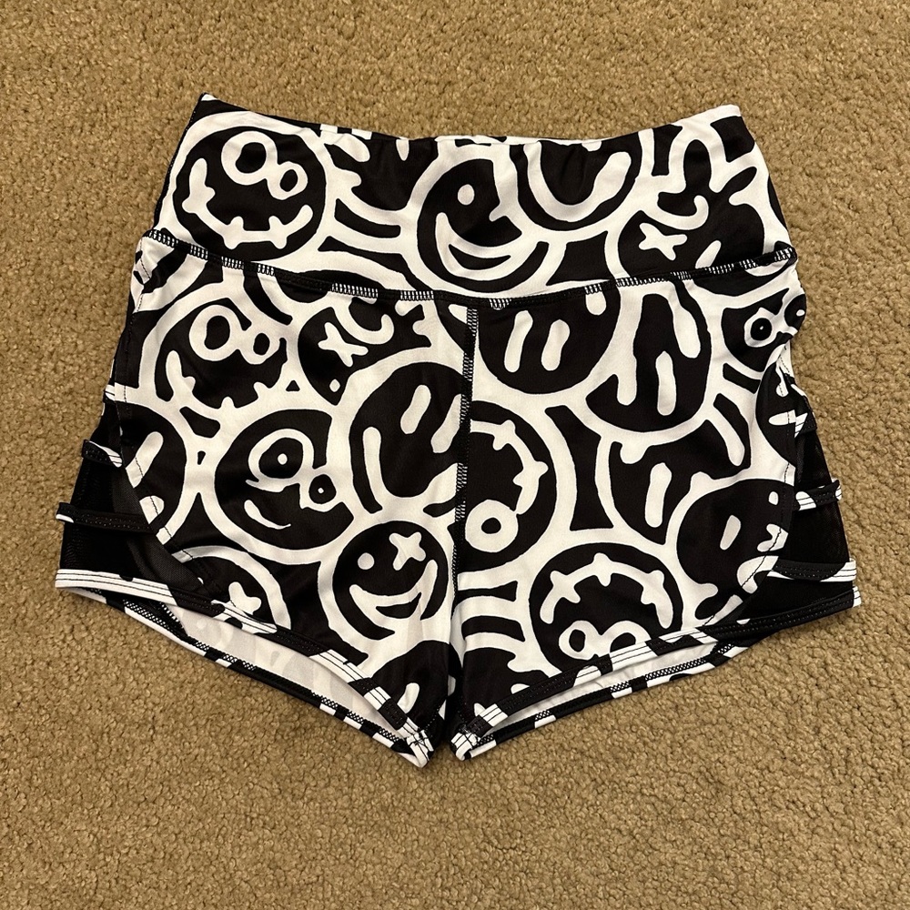 Smiley face biker shorts
